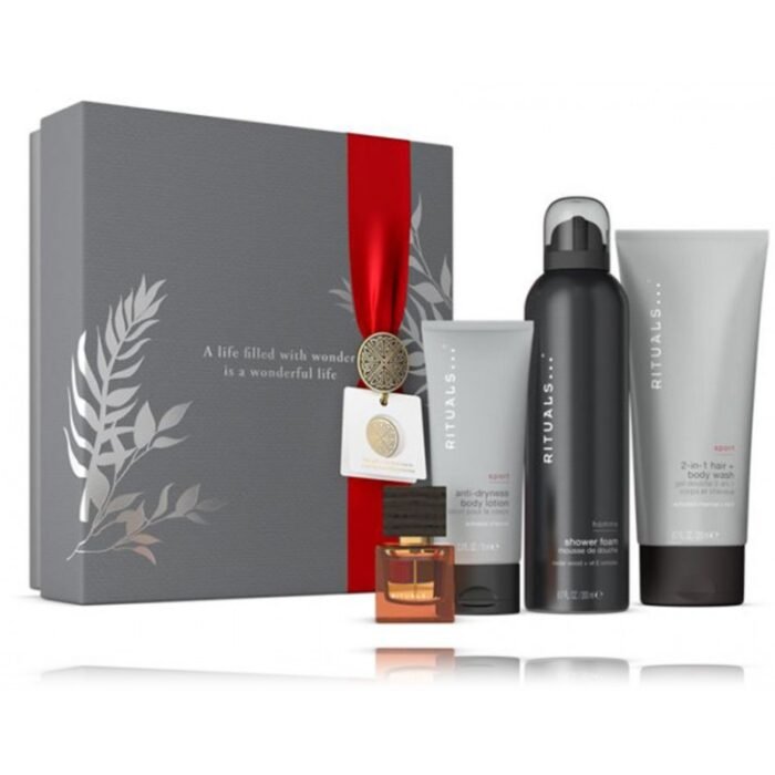 Rituals Homme rinkinys vyrams (15 ml. EDP + dušo gelis 200 ml. + šampūnas 200 ml. + kūno losjonas 70 ml.)