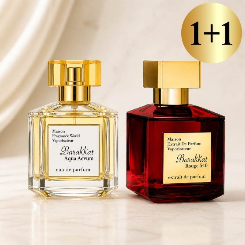 1+1 pasiūlymas Barakkat Aqua Aevum + Rouge 540 moterims