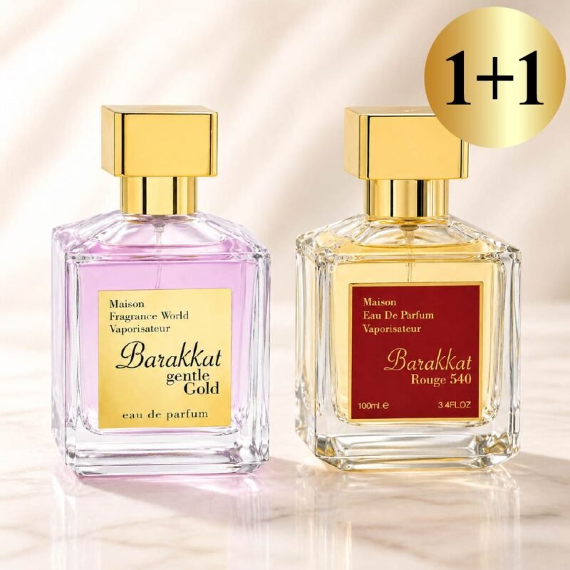 1+1 pasiūlymas Barakkat Gentle Gold + Rouge 540 unisex